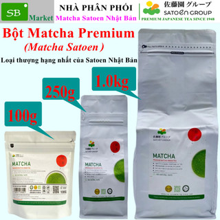  Bột trà xanh Matcha Premium Satoen cao cấp chính hãng |Bột Matcha vụ xuân và đầu mỗi vụ các loại túi 