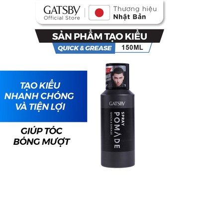 Xịt tạo kiểu tóc GATSBY Spray Pomade Quick & Grease 150ml