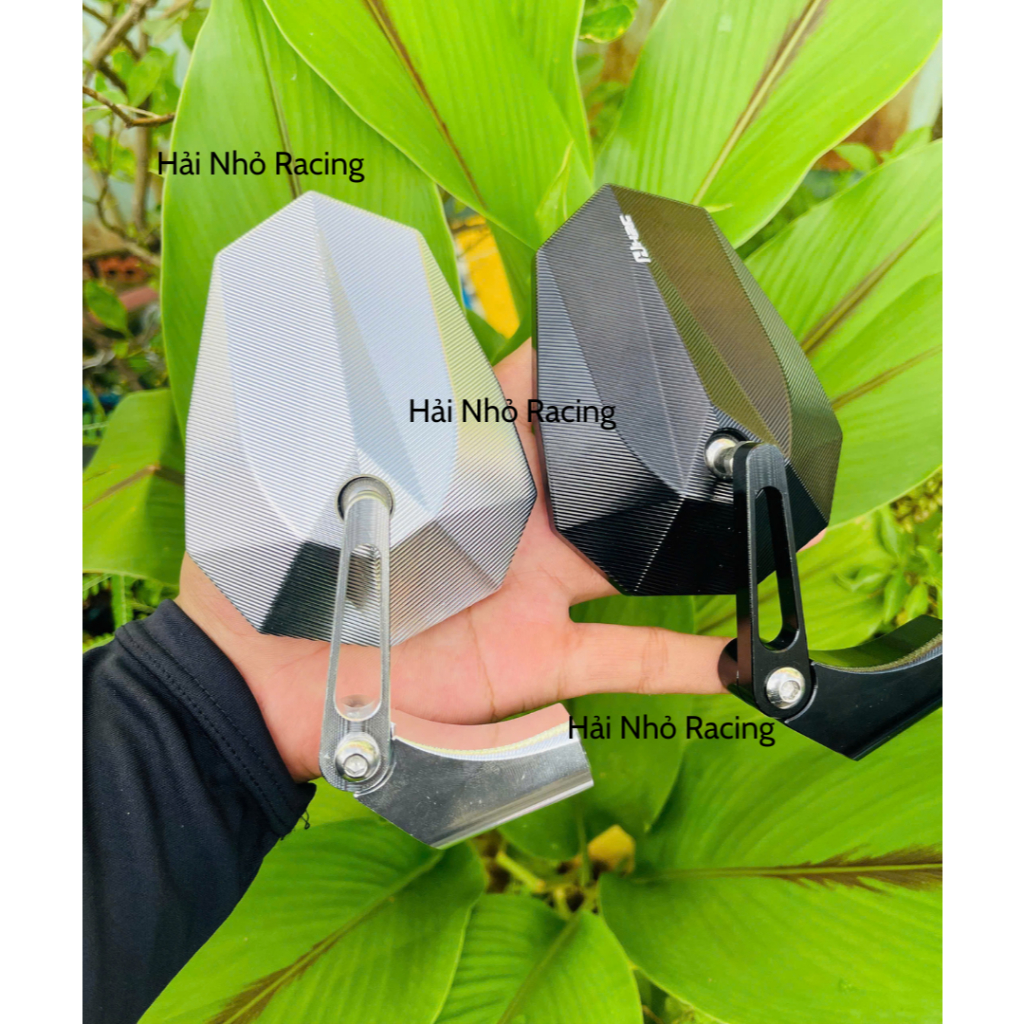 Kính Chiếu Hậu H2c Nhôm Cnc V5 L2 Gắn Mọi Dòng Xe Hàng Chính Hãng