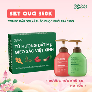   SET QUÀ 20 11 – 350K  Dầu Gội Dầu Xả Thảo Dược Cỏ Cây Hoa Lá Bưởi Trà Phục Hồi Tóc Hư Tổn 350g 