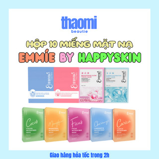   Hộp 10 miếng  Mặt Nạ Emmie by Happyskin Biocell Tencel Microfiber Phôi Dừa dưỡng và chăm sóc da 25g 28gx10 