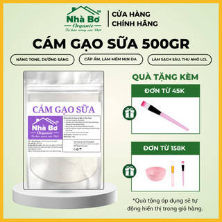 Bột Cám Gạo Sữa 75Gr-250Gr-500Gr | Nhà Bơ Organic - Hỗ Trợ Cung Cấp Độ Ẩm, Làm Mềm Mịn Da Mặt và Da Body