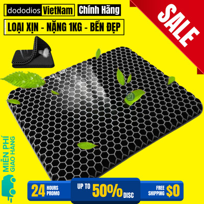 Đệm ngồi tổ ong 3D Silicon thế hệ 2 thoáng mát chống ê mông không xẹp lún dùng văn phòng, xe hơi
