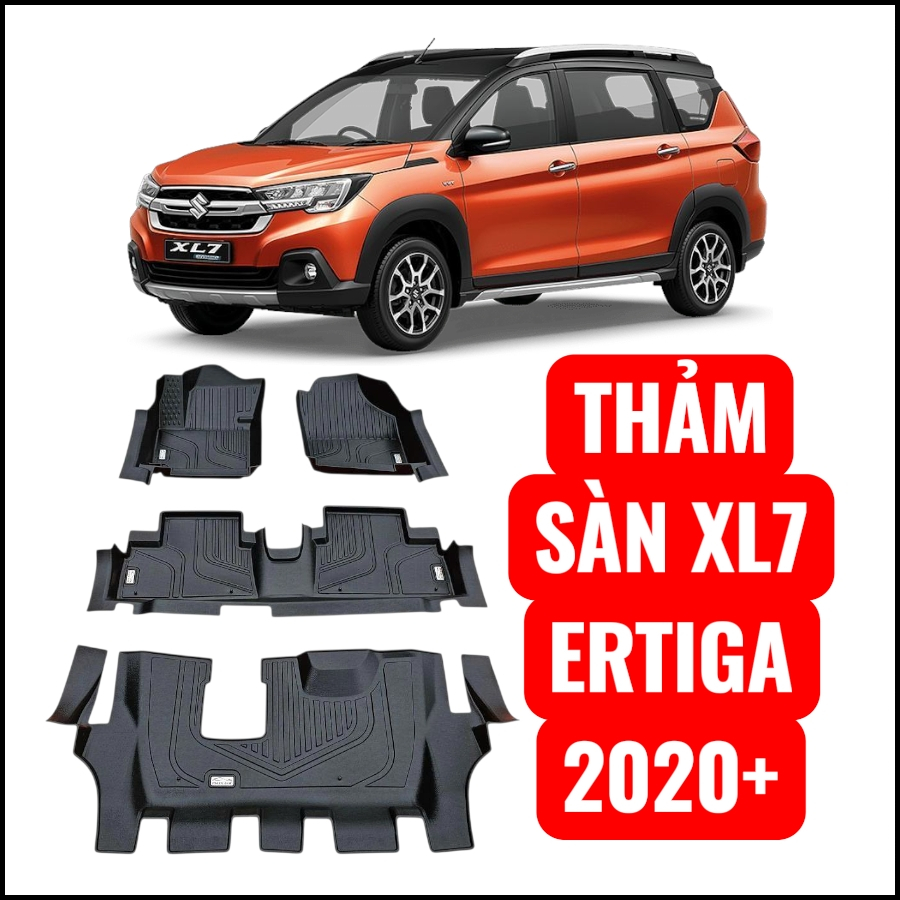 XL7/Ertiga 2020+ Thảm sàn MAXXCAR xe SUZUKI XL7 và ERTIGA  nhựa TPE nguyên sinh đúc 5D tràn viền