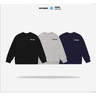  WNS Sweater Logo V2.0 - Áo Nỉ Ép Hàn Cao Cấp Hình Thêu Form Unisex Local Brand WNS Chính Hãng 
