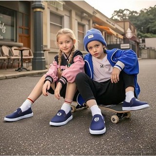 (SIZE CHO BÉ TRAI BÉ GÁI 30-39) GIÀY VẢI SLIP ON BÔNG LÚA ASIA MÃ W07