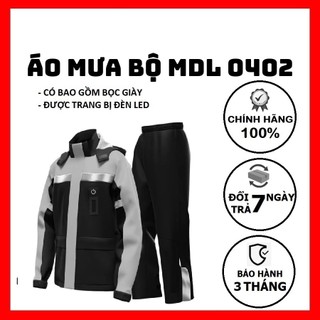  Bộ áo mưa cao cấp MTWOLF MDL0402B - Màu ghi phối đen 