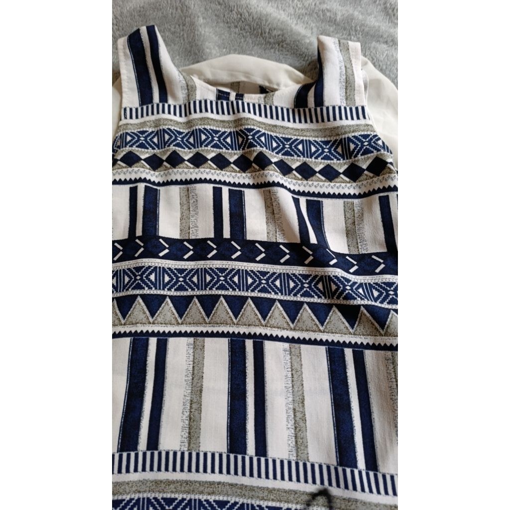Đầm váy hai dây đính choàng hoạ tiết Boho vintage tly