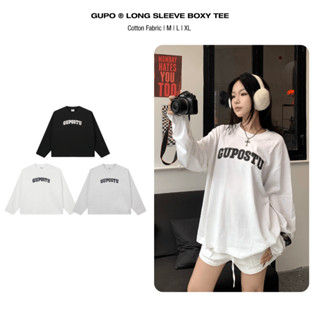   BST THU ĐÔNG  Áo Thun Tay Dài GUPO Long Sleeve Boxy Tee 100% Cotton Unisex Local Brand - ATD01 