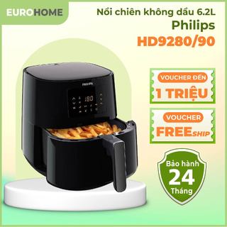  Nồi Chiên Không Dầu Điện Tử Philips HD9280 90 Dung Tích 6.2 Lít | 2000W - Bảo Hành 2 Năm 