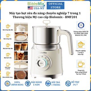 Máy đánh sữa tạo bọt cà phê, ca cao 7 trong 1 thương hiệu Biolomix BMF201 - Công suất 600W (BH 1 NĂM)