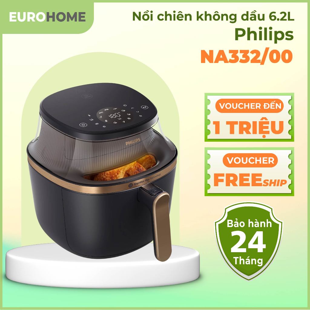 [HỎA TỐC HN - HCM] Nồi chiên không dầu Philips NA332/00 6.2 lít - Hàng Chính Hãng