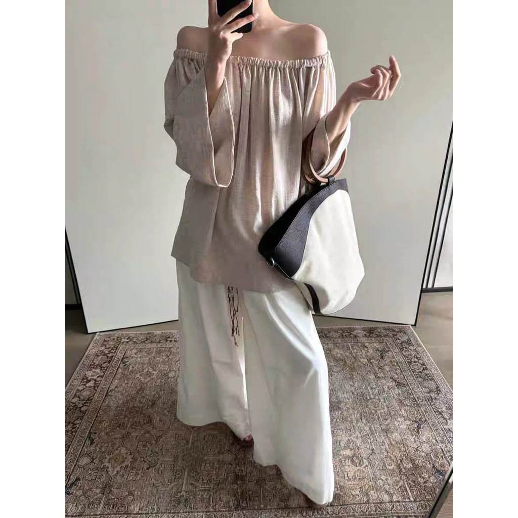 𝗦𝘂𝘀𝗶 𝗟𝗶𝗻𝗲𝗻 - |LY LINEN| - Áo linen trễ vai