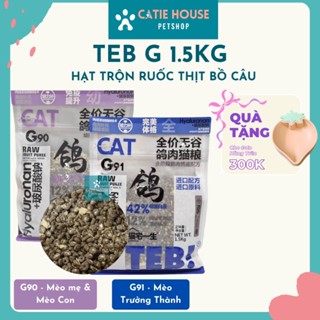   HỎA TỐC_KÈM QUÀ TẶNG  HẠT TEB G  HẠT TRỘN RUỐC SẤY CHO MÈO 500GR 1.5KG 