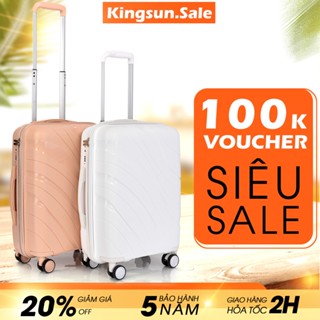  Vali Du Lịch Nhựa PP02 Cao Cấp Kingsun vali Kéo Chống Va Đập Size 20 24 28 khóa hải quan TSA Bảo Hành 5 Năm 