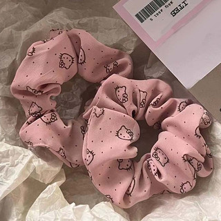 Balltest🎨Dây buộc tóc hình Kitty dễ thương, size lớn, hồng, phong cách Hàn Quốc, dành cho học sinh