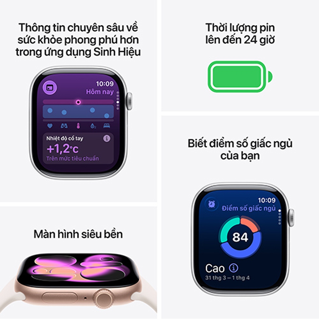 Apple Watch Series 11 Viền Nhôm Cellular 42mm Dây cao su S/M Chính hãng | BigBuy360 - bigbuy360.vn