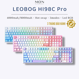   Sẵn Hàng  Bàn phím cơ Leobog Hi98C Pro | 3 Modes | Mạch Xuôi | Led RGB 