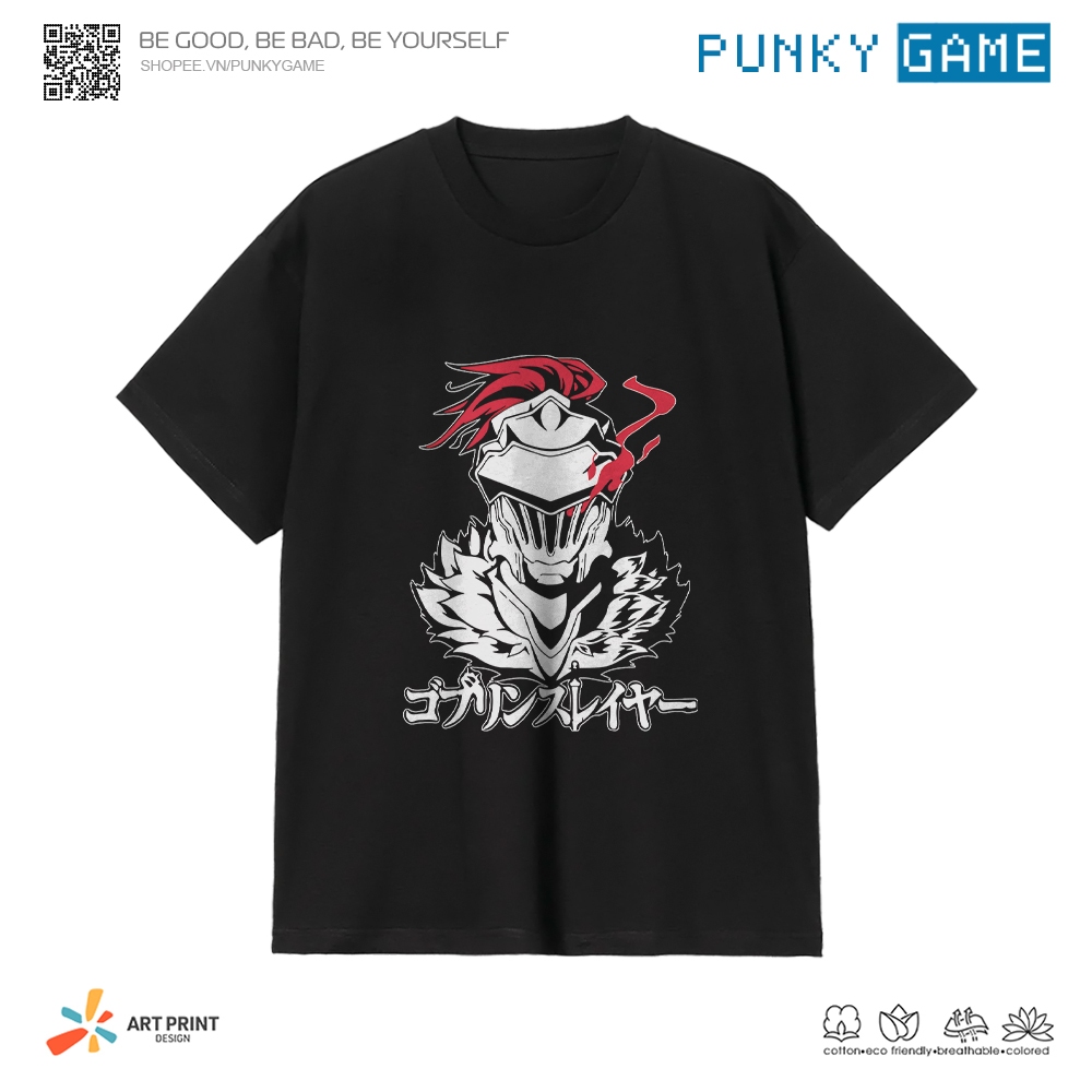 Áo thun Unisex Anime Goblin Slayer Cotton 100% ngắn tay