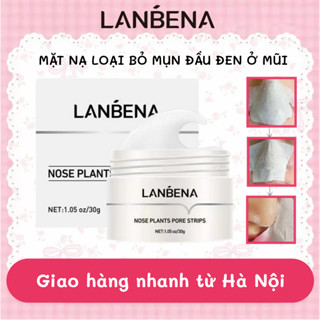  LANBENA Mặt Nạ Lột Mụn Đầu Đen Miếng Dán gel Lột Mụn Mũi Làm Sạch Sâu 30g Chăm sóc da với 60 miếng giấy 