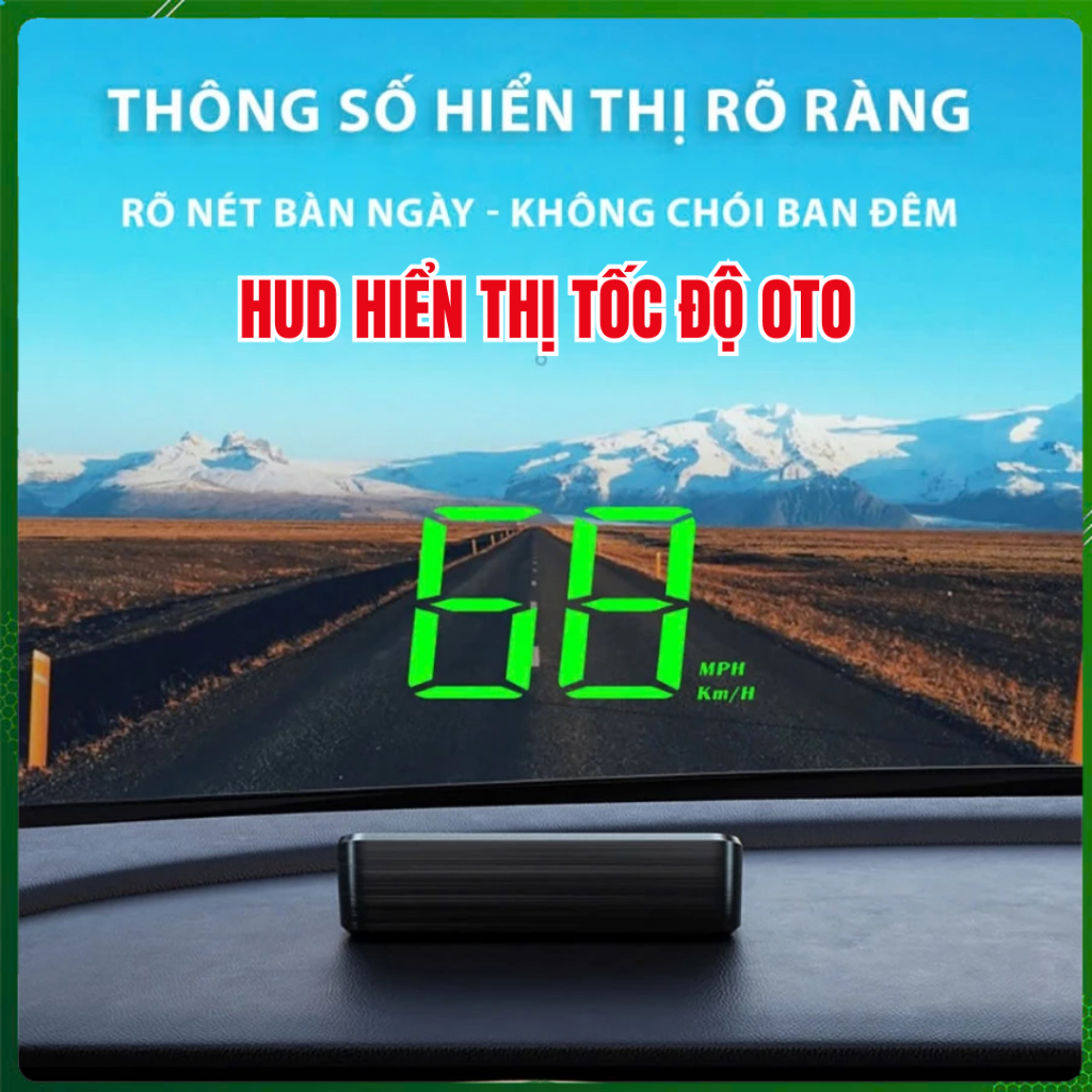 HUD Hiển Thị Tốc Độ Trên Kính Lái Ô Tô - GPS Cắm Cổng USB - Màn Hình Hiển Thị Tốc Độ Ô Tô HUD DAPANG