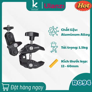  ULANZI R094 - Kẹp kim loại đa năng dành cho Máy ảnh   Monitor - Hàng Chính Hãng 