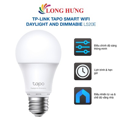 Đèn Wifi TP-Link Tapo Smart Wifi Daylight and Dimmabie L520E - Hàng chính hãng