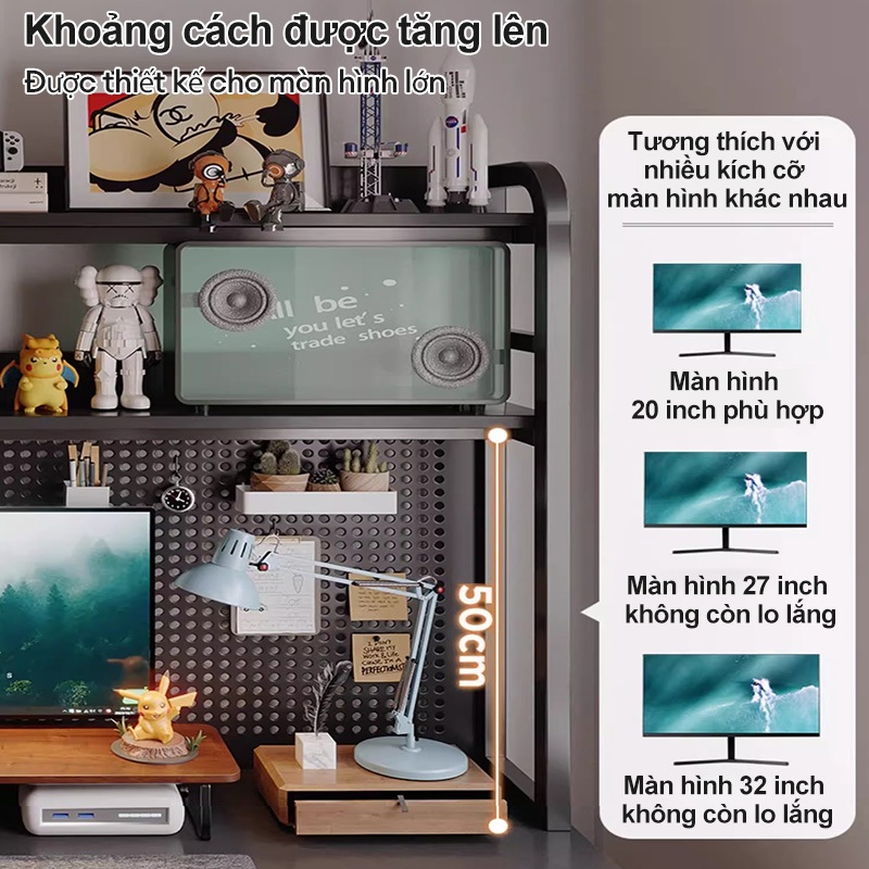 ALVIN Bàn chơi game có ngăn chứa đồ đục lỗ và chân đế chữ K kép | BigBuy360 - bigbuy360.vn