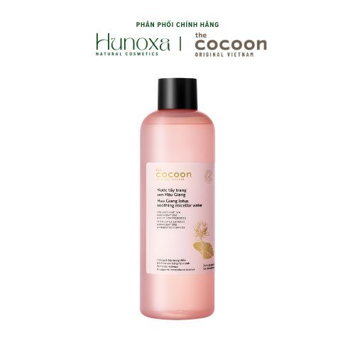 Nước tẩy trang Sen Hậu Giang Cocoon làm sạch dịu nhẹ cho da nhạy cảm 500ml - HUNOXA