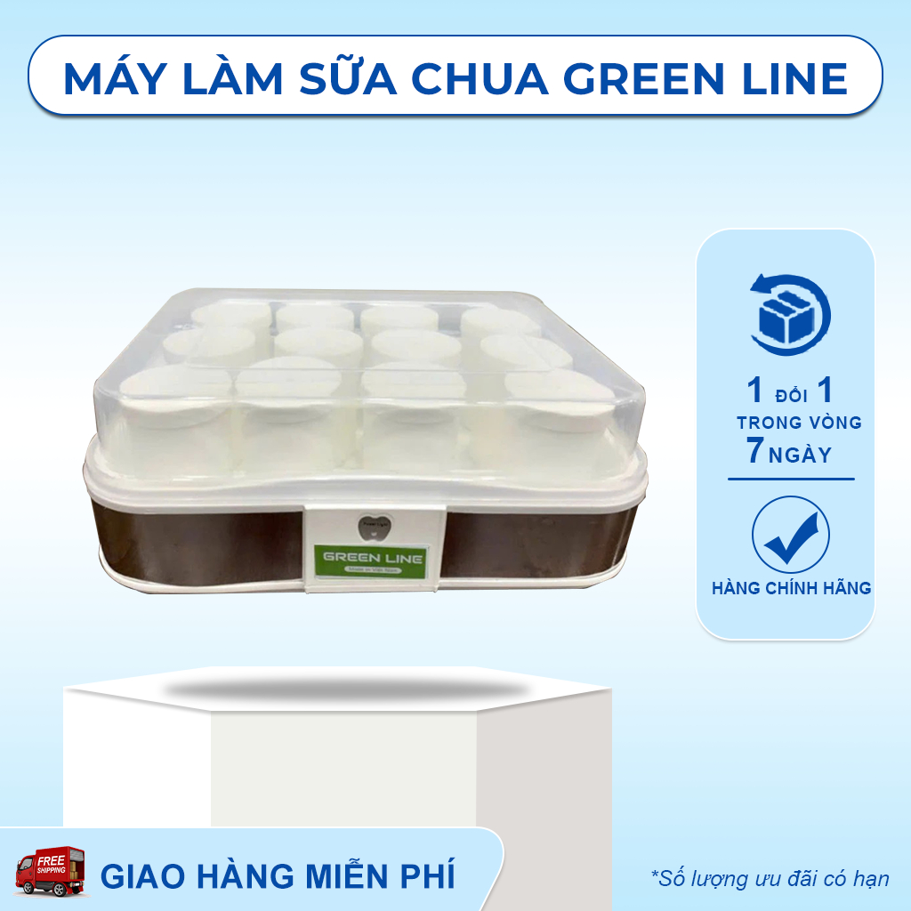 Máy Làm Sữa Chua Green Line, Bảo hành chính hãng 1 năm tại nhà