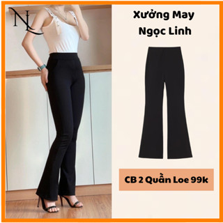  Combo 2 Quần Legging Ống Loe Thời Trang Nữ Giá Hạt Dẻ cho chị em đi chơi vải thun thái co giãn 