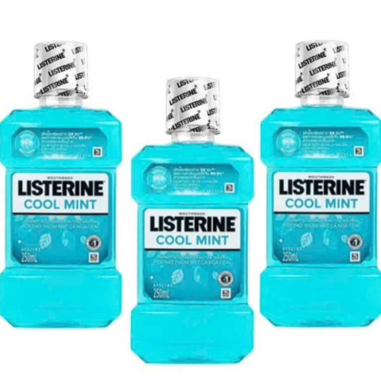 Combo 3 chai nước xúc miệng Listerine Thái Lan 250ml/1 chai