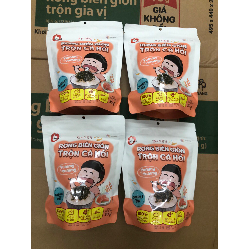 [Combo 4] Rong biển trộn cá hồi và rong biển trộn rau&hạt OFood 30g