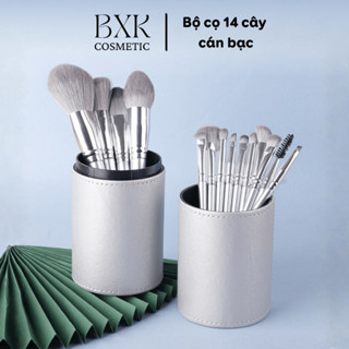 Bộ Cọ Trang Điểm 14 Cây Cọ Makeup Cá Nhân Chuyên Nghiệp Lông Mềm Mại Kèm Cốc, Bao Da BXK COSMETICS