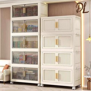 40-80cmTủ Nhựa Đựng 2/3/4/5/6 tầng,Tủ nhựa đựng đồ gấp gọn rộng ,chất liệu pp cao cấp không mùi,Bánh Xe Xoay 360°