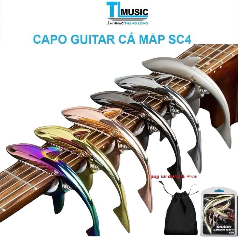 Capo Đàn Guitar Cá Mập ( kẹp classic ,acoustic )