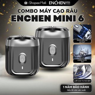 [Combo 2 cái] Máy Cạo Râu Enchen Mini 6 | Chống Nước , Lưỡi Dao Tự Mài, Nhỏ Gọn, Sạc nhanh Type-C