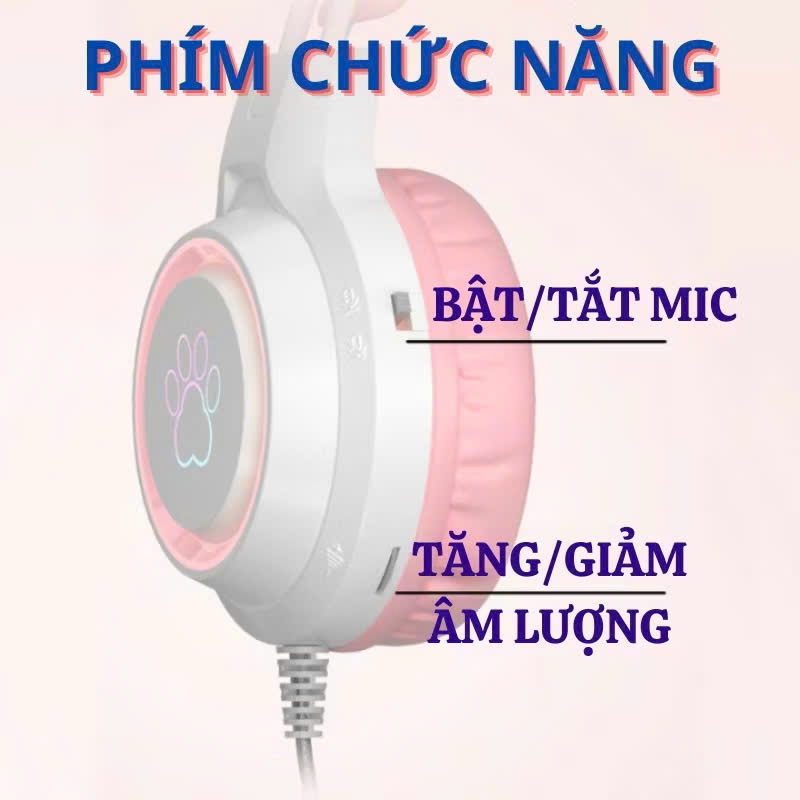 Tai Nghe Gaming Chụp Tai chơi game máy tính gắn trên đầu có dây kèm micro tai nghe | BigBuy360 - bigbuy360.vn
