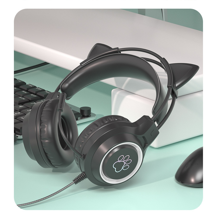 Tai Nghe Gaming Chụp Tai chơi game máy tính gắn trên đầu có dây kèm micro tai nghe | BigBuy360 - bigbuy360.vn