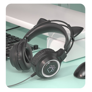  Tai Nghe Mèo Gaming Có Dây Chụp Tai Có Mic Chơi Game Học Online Nghe Nhạc HIFI tai nghe gaming 