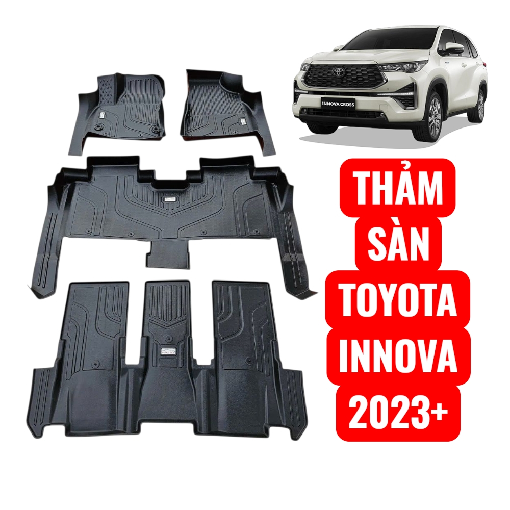 INNOVA 23+ Thảm sàn MAXXCAR xe INNOVA CROSS 2023, 2024,2025+ BẢN XĂNG &HYBRID nhựa TPE nguyên sinh