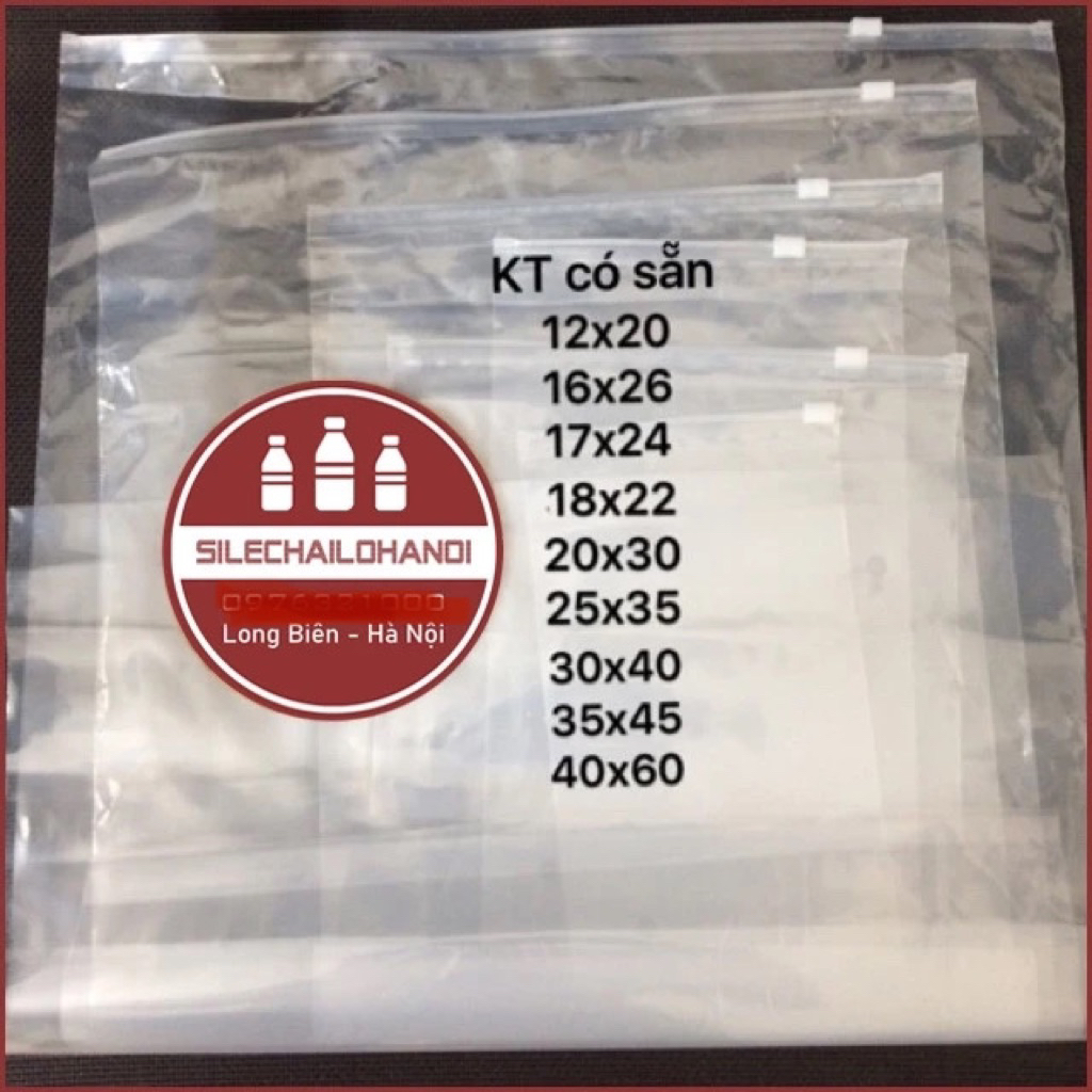100g Túi zip khoá kéo chọn size