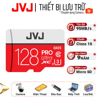  Thẻ nhớ 128Gb JVJ Pro U3 Class 10 MicroSDHC – chuyên dụng cho CAMERA tốc độ cao tương thích với mọi thiết bị 