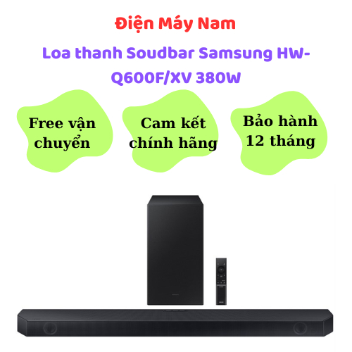 BỘ LOA THANH SAMSUNG HW-Q600F 380W MẪU 2025 - HÀNG CHÍNH HÃNG, BẢO HÀNH 12 THÁNG