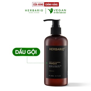  Dầu gội vỏ bưởi và bồ kết HERBARIO 300ml giảm rụng tóc phục hồi tóc - VEGAN - Mỹ phẩm thuần chay 