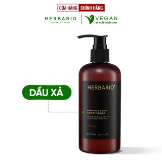  Dầu xả Vỏ bưởi & Bồ kết HERBARIO 300ml giúp tóc suôn mượt - VEGAN - Mỹ phẩm thuần chay 