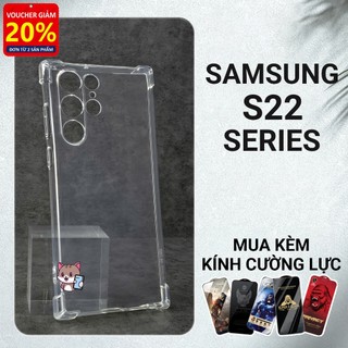  Ốp lưng Samsung S22 Ultra Plus 5G chống sốc viền vuông Cowcase | Vỏ điện thoại SS galaxy bảo vệ camera 