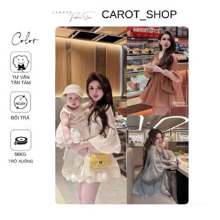   VHT19 - BIGSIZE   Set áo babydoll + váy bí “ TƠ LỤA BÓNG “  S => 3XL + VOAN BÓNG mang đi chơi dạo phố by CarotShop 