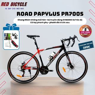  Xe đạp Road Đua PAPYLUS PR700s Khung Nhôm không mối hàn| Tay Cong Đề Shimano có Phanh Phụ 