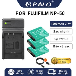 PALO Pin Fujifilm NP-50 1400mAh Bộ sạc và pin cho dòng máy X20 X10 XF1 FinePix F900EXR F850EXRF775EX